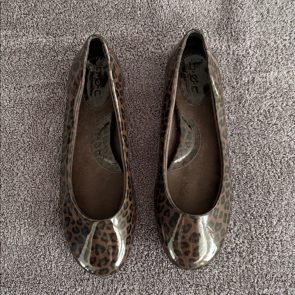 B.O.C. Leopard Ballet Flats NWOT